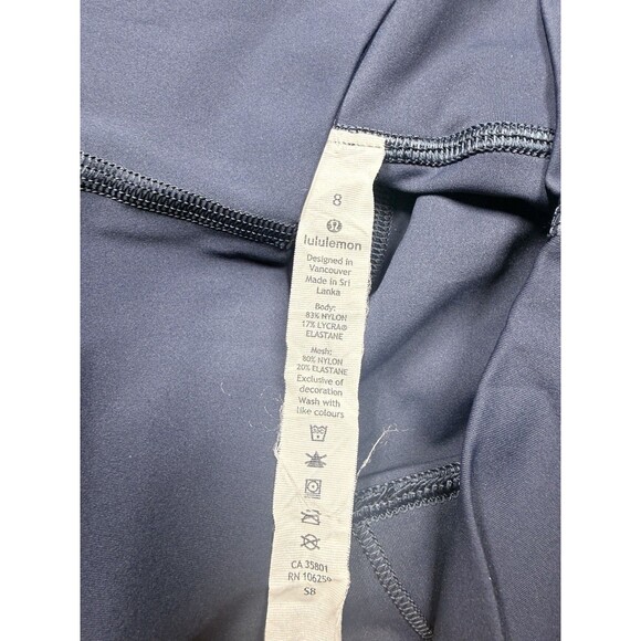 Lululemon Sheer Will High-Rise Leggings 28" Pulse Stone Blue W5CESS Size 8 Nulux - Picture 4 of 7